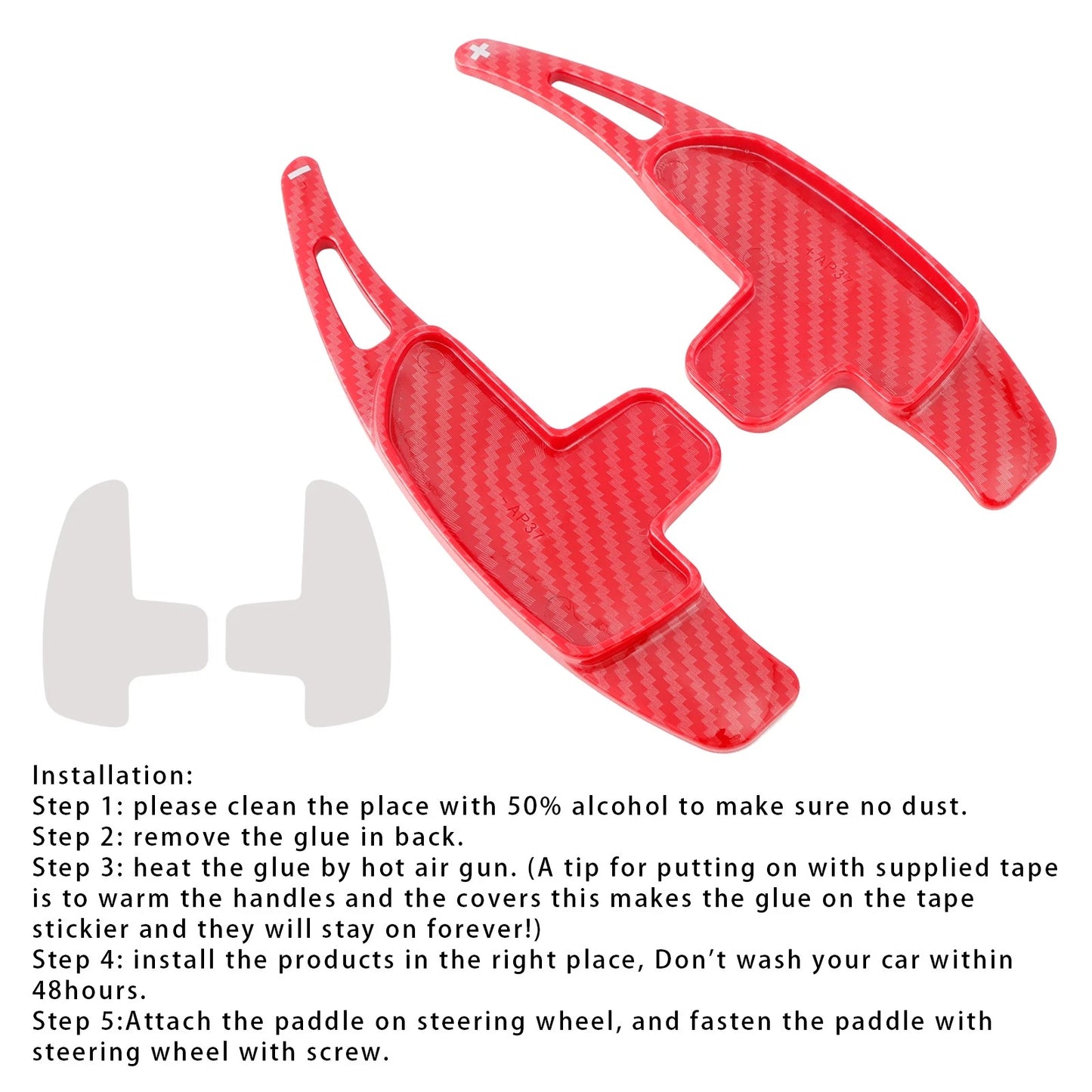 Shift Paddle Extensions for Lexus UX NX (2019–2023) Aluminum Red