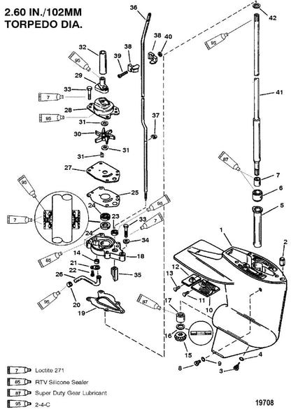 Water Pump Impeller Kit for Mercury 8-15 HP Outboards (1990–2023)