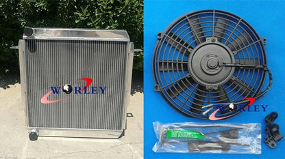 Aluminum Radiator with Fan for Toyota Land Cruiser BJ70 BJ73 (1984–1990)
