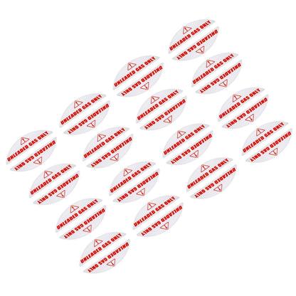 Unleaded Gas Only Fuel Cap Stickers for Cars (Weatherproof, Round)