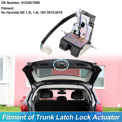 Rear Trunk Latch Lock Actuator for Hyundai I20 (2015–2019) 4 Pins 81230C7000