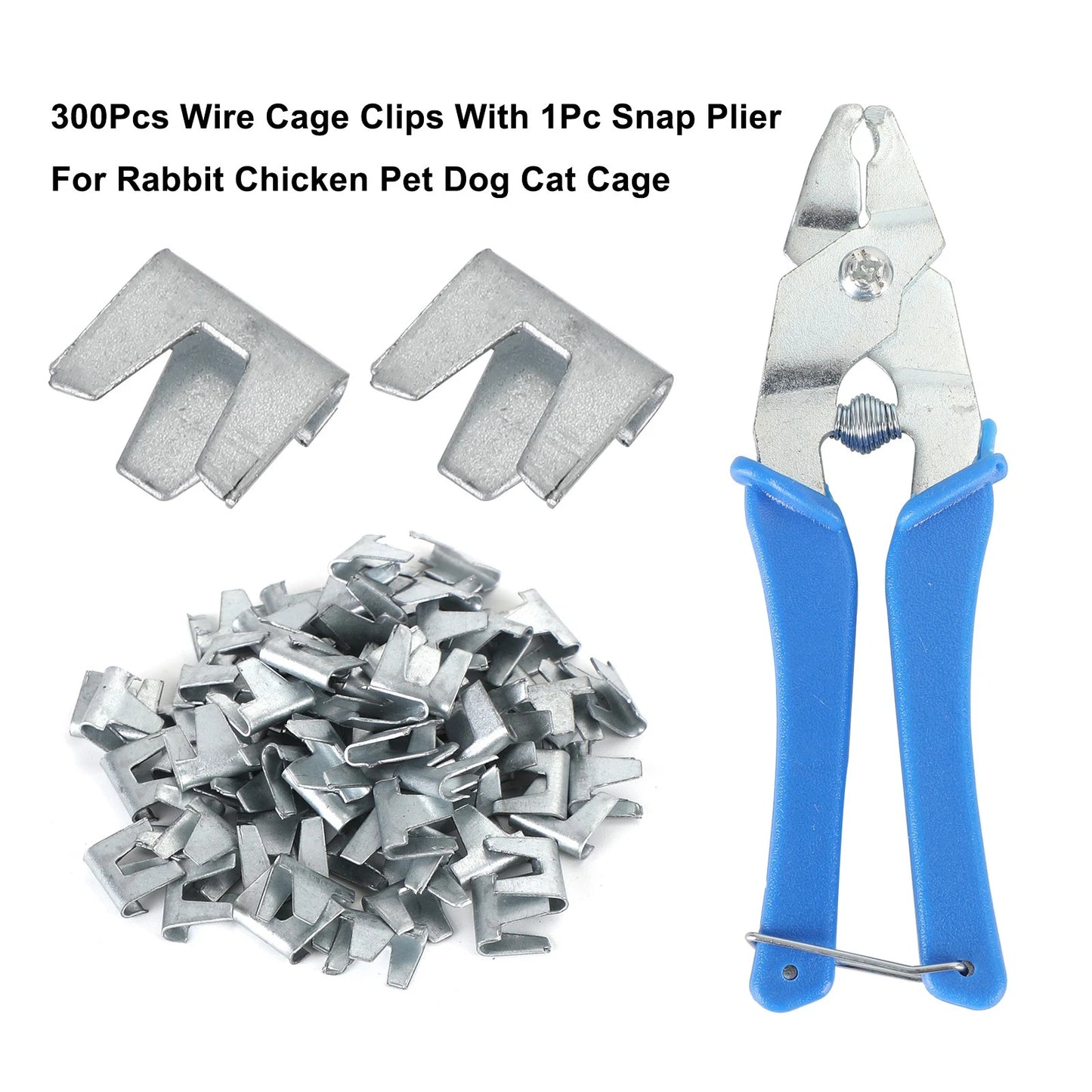 300Pcs Wire Clips for Rabbit Cages