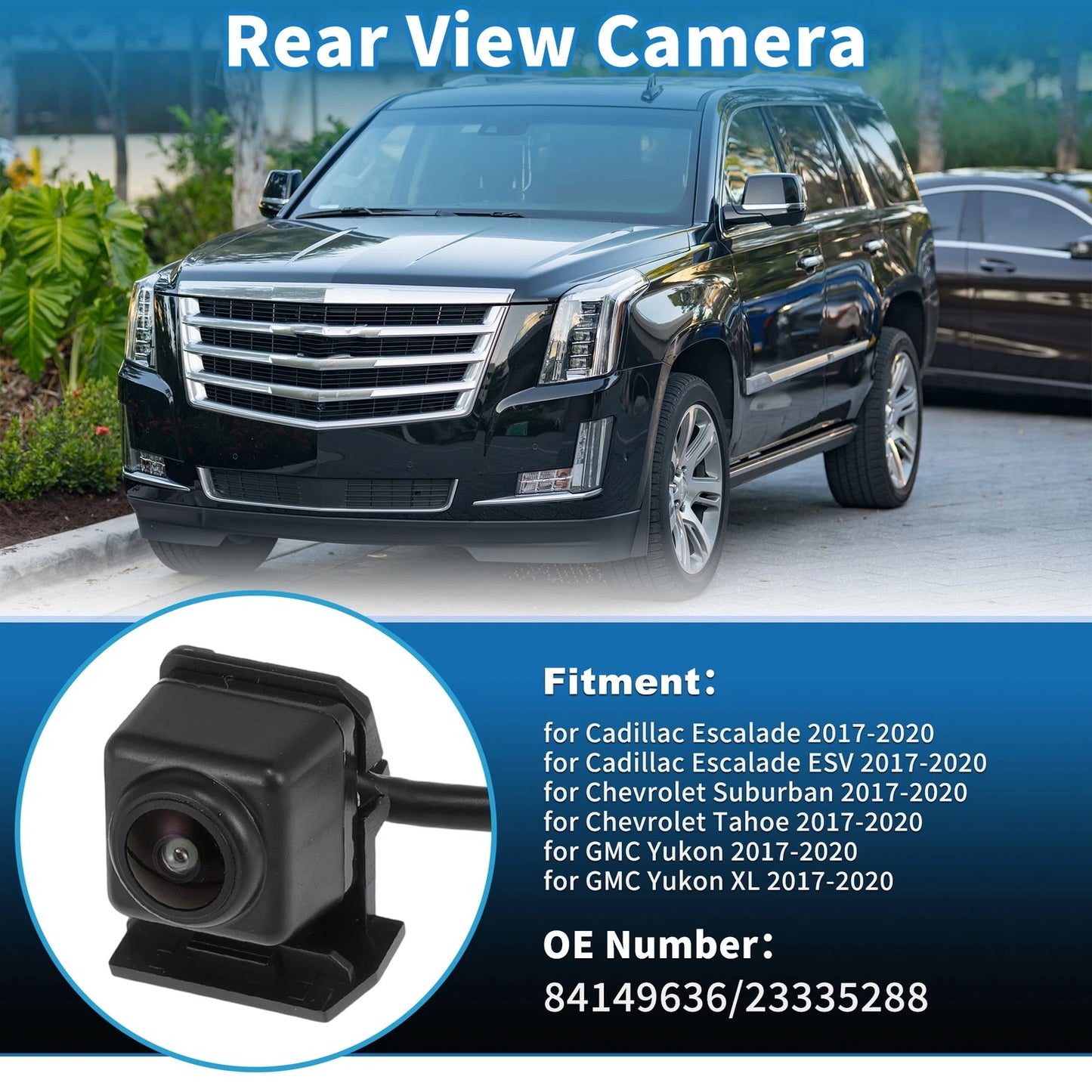 Rear View Camera for Chevrolet Suburban Tahoe, GMC Yukon, Escalade (2017–2020)