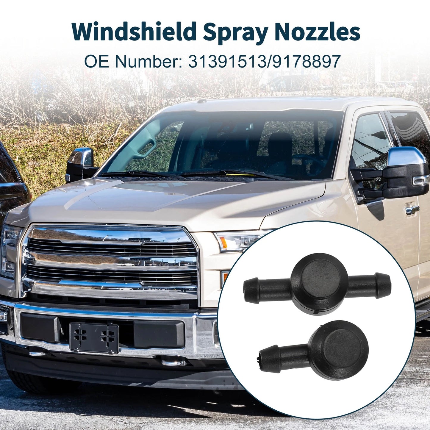 Windshield Washer Nozzle with Gasket
