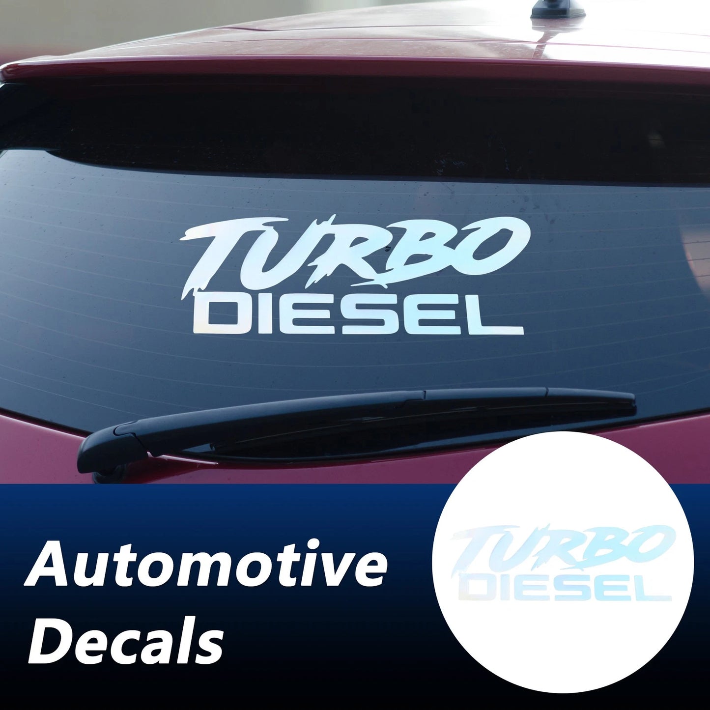 Reflective Bumper Decal for Turbo Diesel (Personalized)