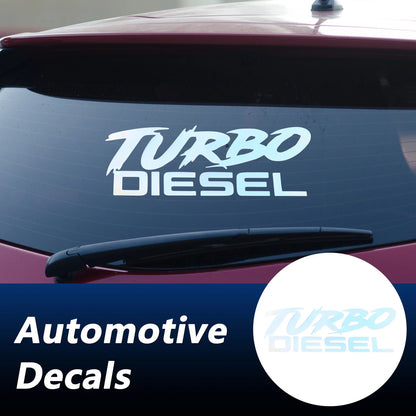 Reflective Bumper Decal for Turbo Diesel (Personalized)