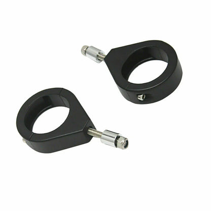 39mm Black Fork Mount Turn Signal Relocation Brackets for Harley Davidson