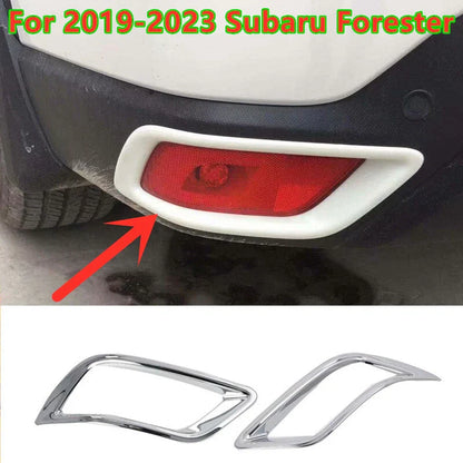 2 x Chrome Tail Rear Fog Light Cover Trim Decor for Subaru Forester (2019–2023)