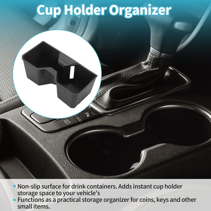 Center Console Cup Holder Organizer for Toyota 4Runner (2025–2026) TPE Black