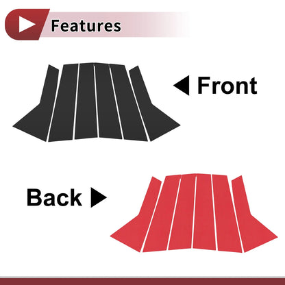 Front Rear Door Pillar Window Trim for Hyundai Veracruz (2007–2012) Black