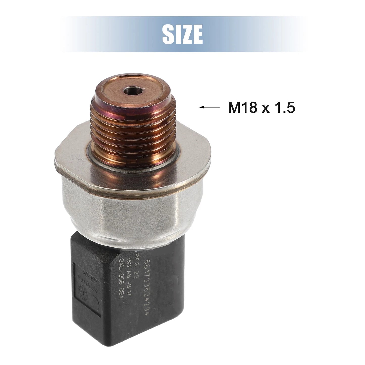 Fuel Rail Pressure Sensor for Volkswagen Beetle TDI 2012–2019 04L906054