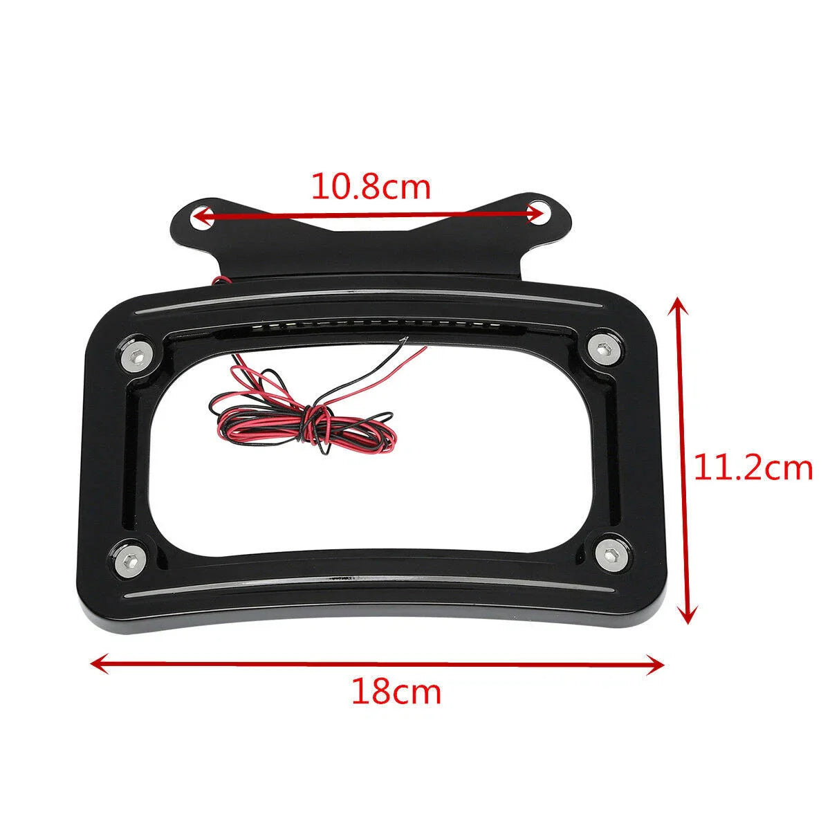 Curved License Plate Frame Mount LED Light for Harley Road Street