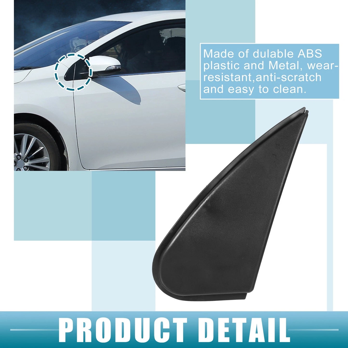 1 Pair Mirror Corner Fender Triangle Cover No. 6011802170 for Toyota Corolla (2014–2019)