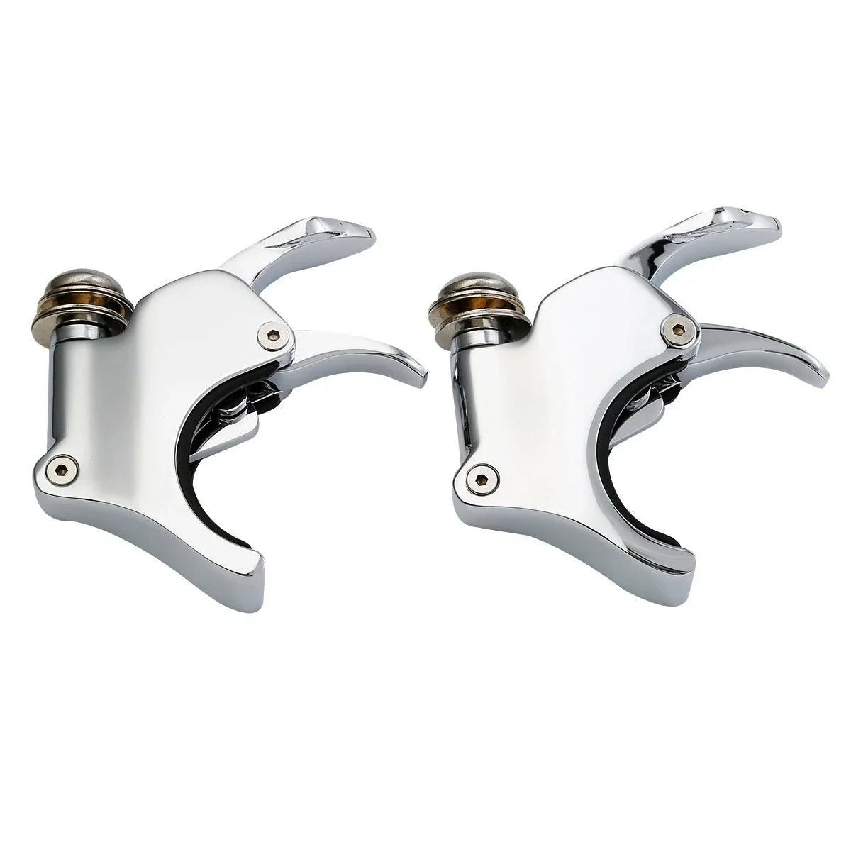 3x 39-49mm Quick Release Chrome Windshield Clamps for Harley Dyna Sportster