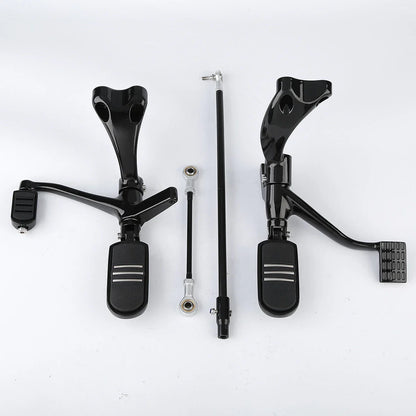 Black Forward Control Lever & Footpeg Bracket for Harley Sportster (2014-2022)