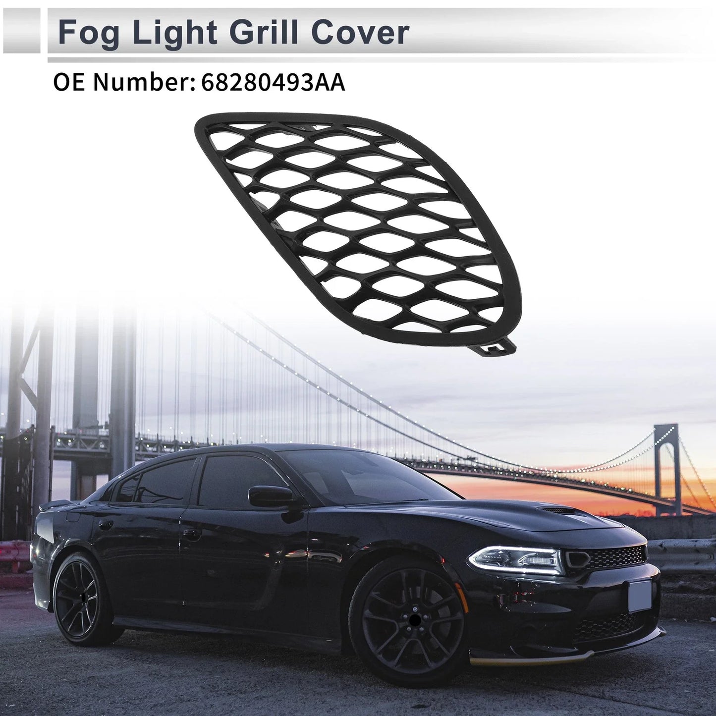 Fog Light Grill for Dodge Charger 2015-2022 (1 x)