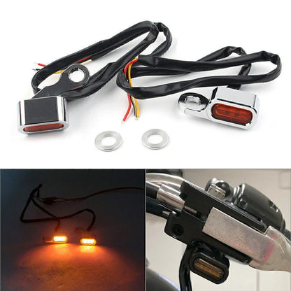 Chrome Front Turn Signal Lights for Harley Dyna (1996-2017)