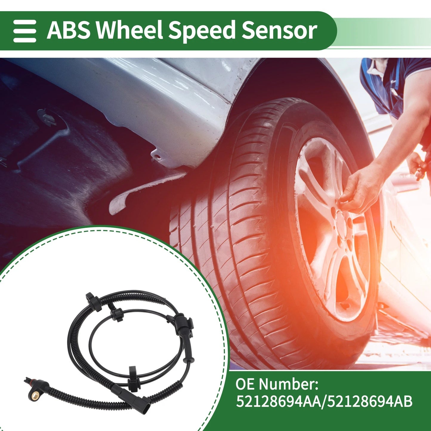 ABS Wheel Speed Sensor No. 52128694AA for Jeep Liberty (2002–2007)