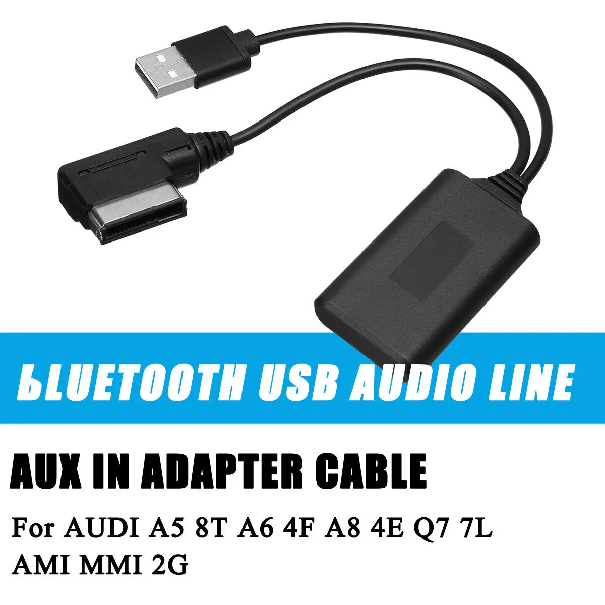 Wireless Bluetooth Music Interface AUX Cable Adapter for Audi Q7 A5 A6 A8