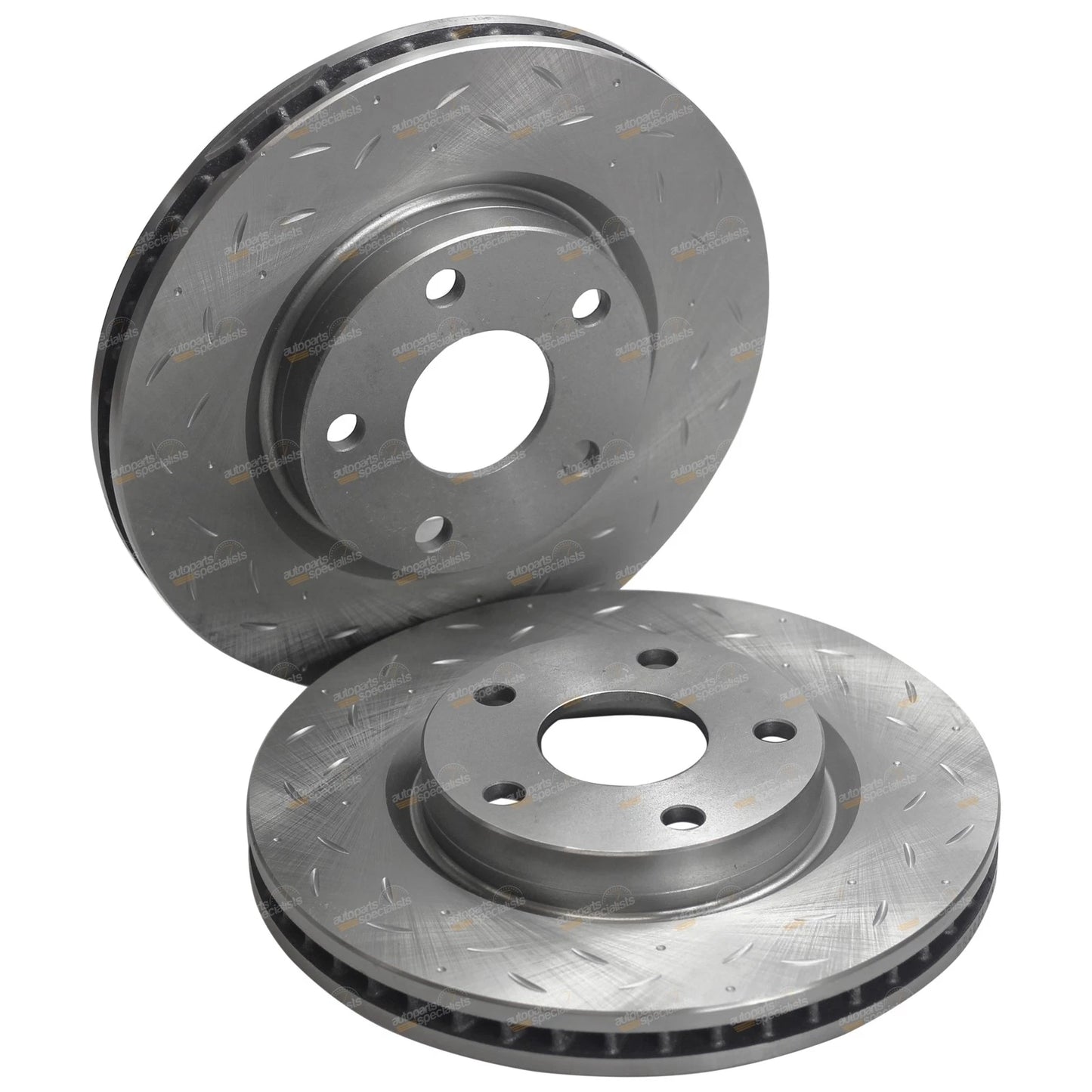 2 Front Drilled Slotted Brake Rotors for VE VF V6 Commodore (2006–2013)