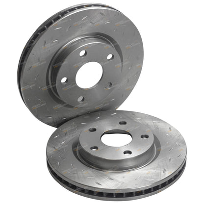 2 Front Drilled Slotted Brake Rotors for VE VF V6 Commodore (2006–2013)