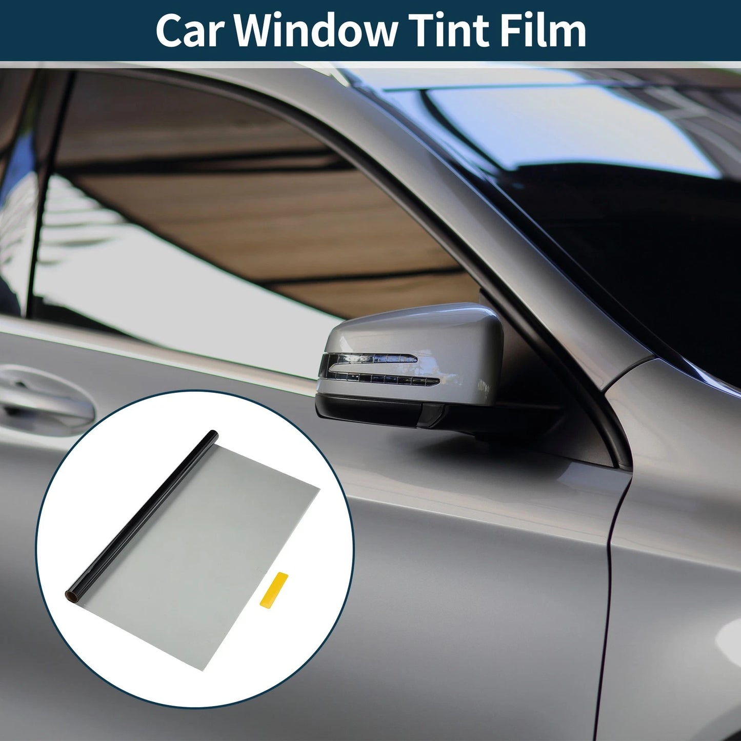 Carbon 1 Ply Window Tint Film for Car (6.56ft x 11.8in, Light Black, VLT 46%)