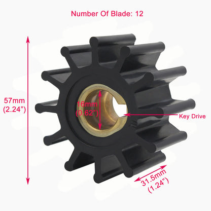 Flexible Impeller with O-ring for Oberdorfer 6620