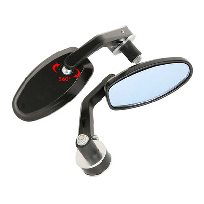 7/8" Handlebar Bar End Rearview Mirrors for Honda Street Bike Chopper