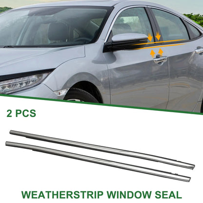 2 x Rear Weatherstrip Window Seals for Honda Civic (2017-2020)
