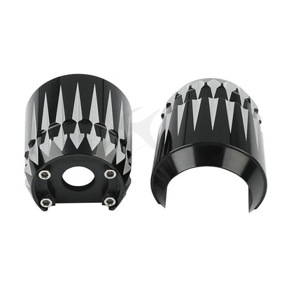 Black Lower Fork Slider Covers for Harley Road Street Electra Glide (84-2013)