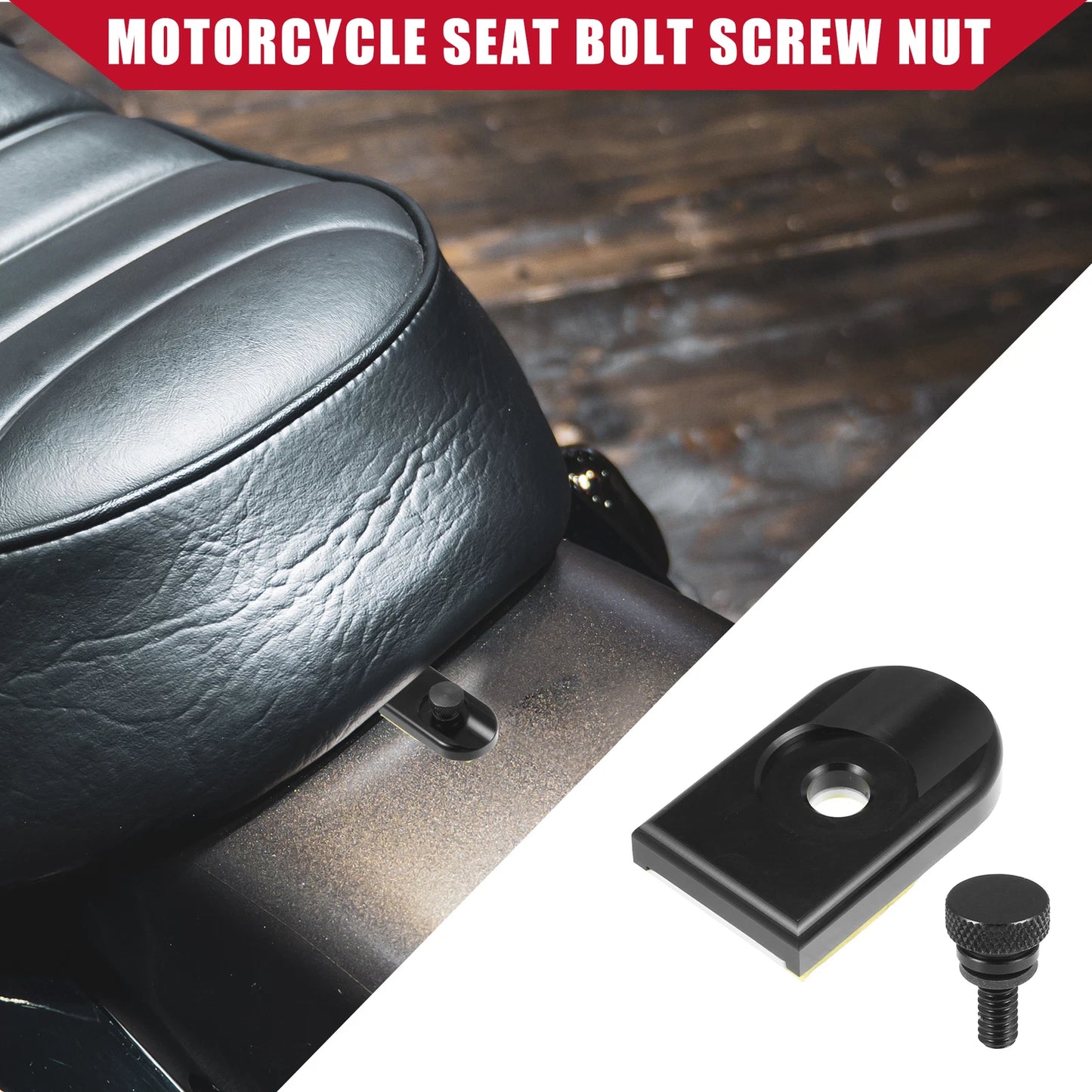 Set of 1 Motorcycle Seat Bolt Screw with Cover for Harley Davidson Touring