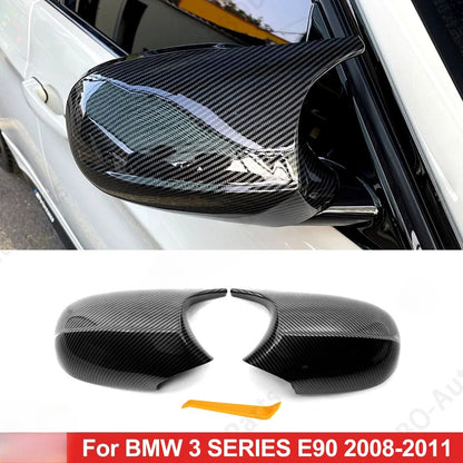 Carbon Fiber M3 Style Mirror Cover Caps for BMW E90 E92 E93 (2005–2013)