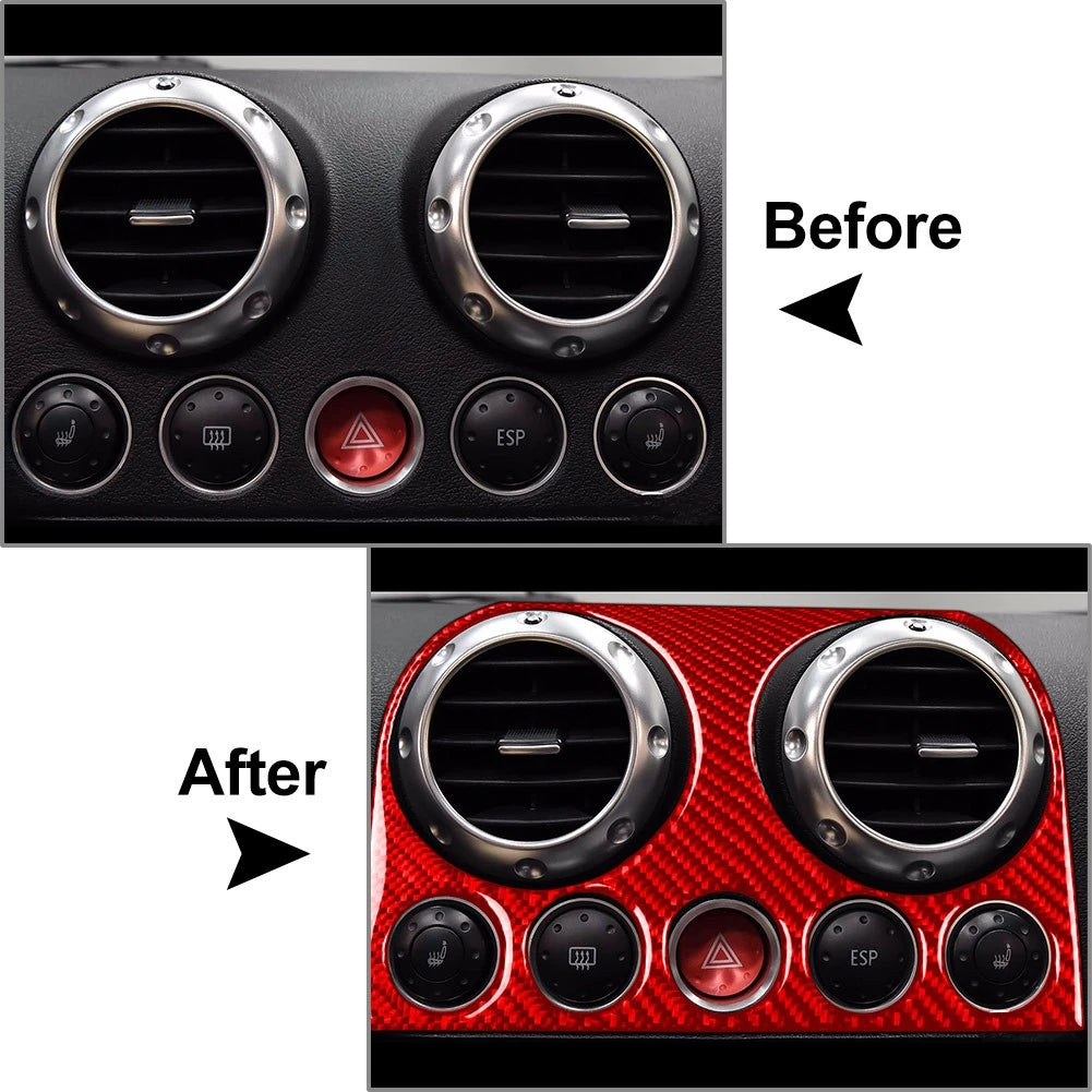 Center Console Air Conditioner Switch Button Panel Cover for Audi TT 8N (2001–2006)