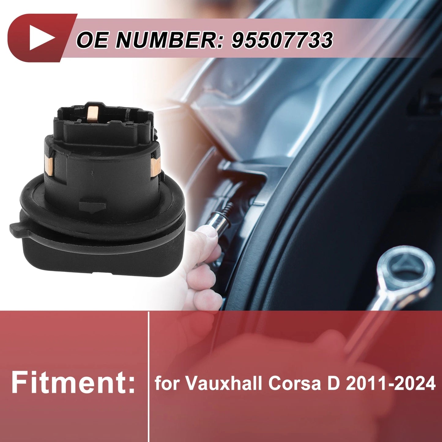 1 Pc DRL Day Running Light Socket for Vauxhall Corsa D (2011–2024) No. 95507733