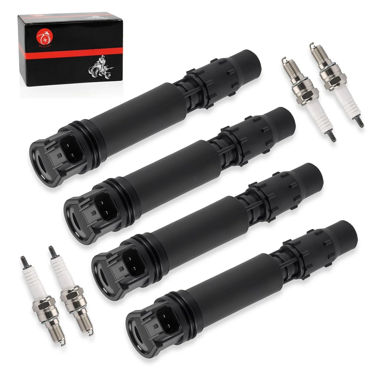 Ignition Coils & Iridium Spark Plug Set 4x for Honda CBR1000RR (2004–2007)
