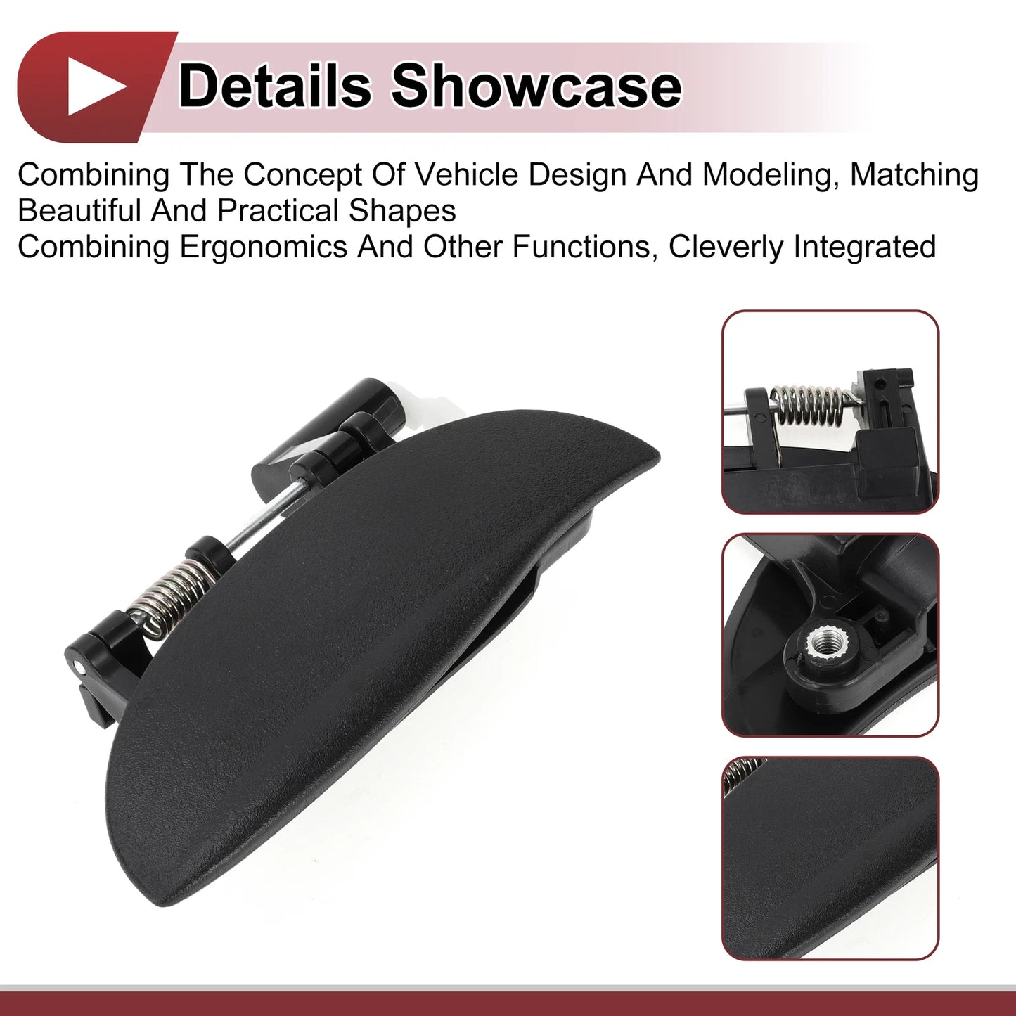 Car Exterior Door Handle for Hyundai Atos (1997–2002) No. 8265002000 Black ABS