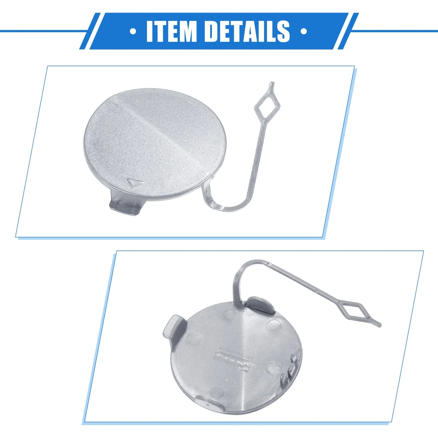 Tow Hook Eye Hole Cover Cap for BMW F32 Front Right Silver Tone