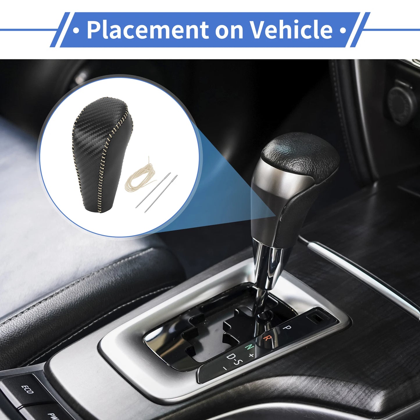 Gear Shift Knob Cover for Chevrolet Cruze (2011–2015) - Beige Faux Leather