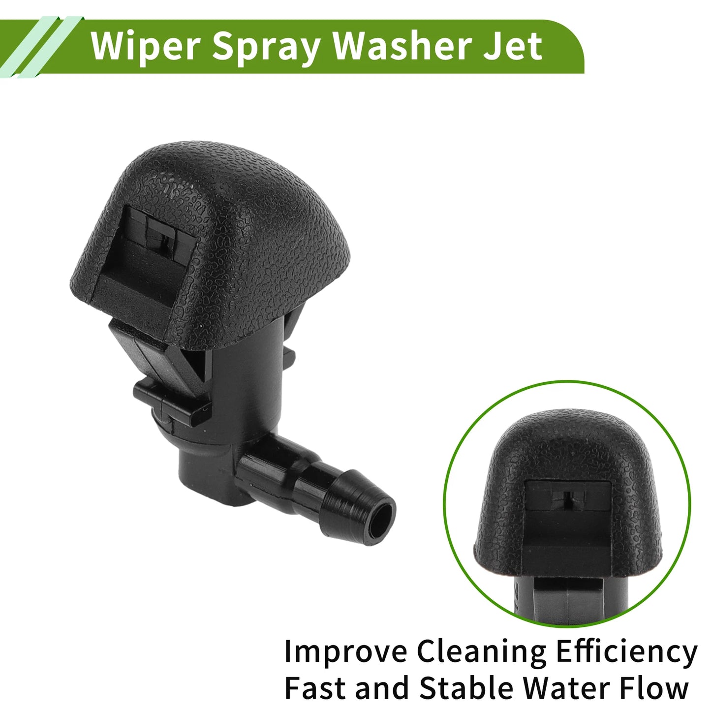 Windshield Washer Nozzle Set with Hose Connector for Honda (2011–2017)
