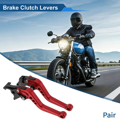 Adjustable Short Brake Clutch Levers for Suzuki SV650 (1999–2009) Red 1 Pair