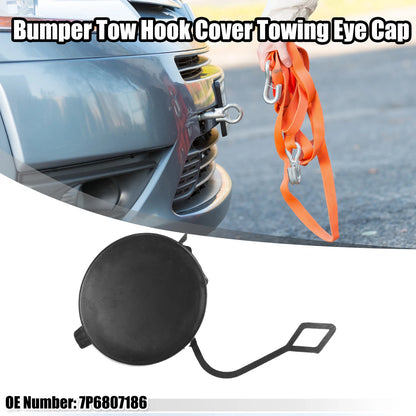 Front Right Tow Hook Cover for Volkswagen Touareg (2004–2010) - Black