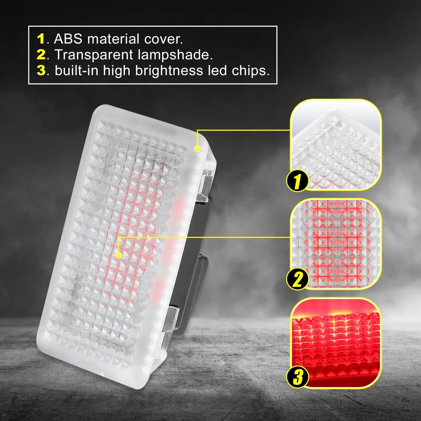 Set of 4 LED Footwell Lights for Tesla Model 3/Y/S/X (2017–2023)