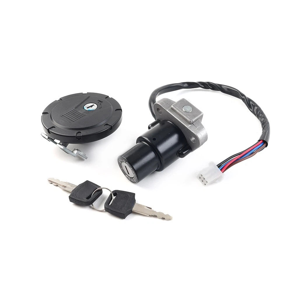 Ignition Switch & Fuel Gas Cap Lock Set w/Keys for Kawasaki KLR650 (1987–2018)