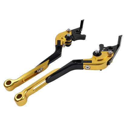 Gold Extendable Brake Clutch Levers for Kawasaki ZX1400 ZX14R ZZR1400 (06-17)