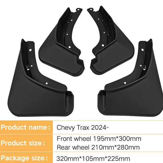 4X Front Rear Mudguard Splash Fender Guards Mud Flaps for Chevrolet Trax (2024–2024)