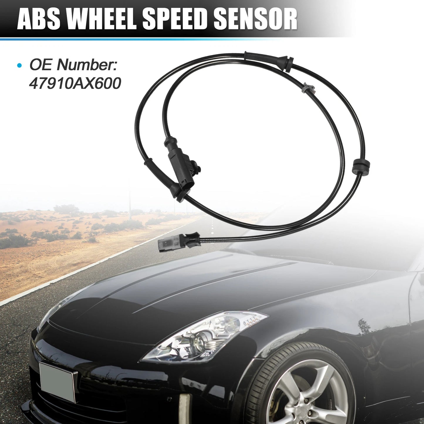 ABS Wheel Speed Sensor Set of 2 for Nissan Mk3 (2003–2010) No. 47910AX600