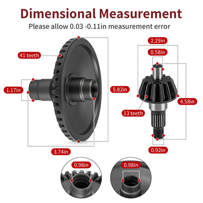 Rear Differential Gear Ring Pinion for Honda Rancher 420 (2007–2023)
