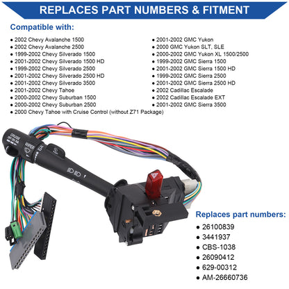 Turn Signal Switch for Chevy GMC Cadillac (1999–2002)
