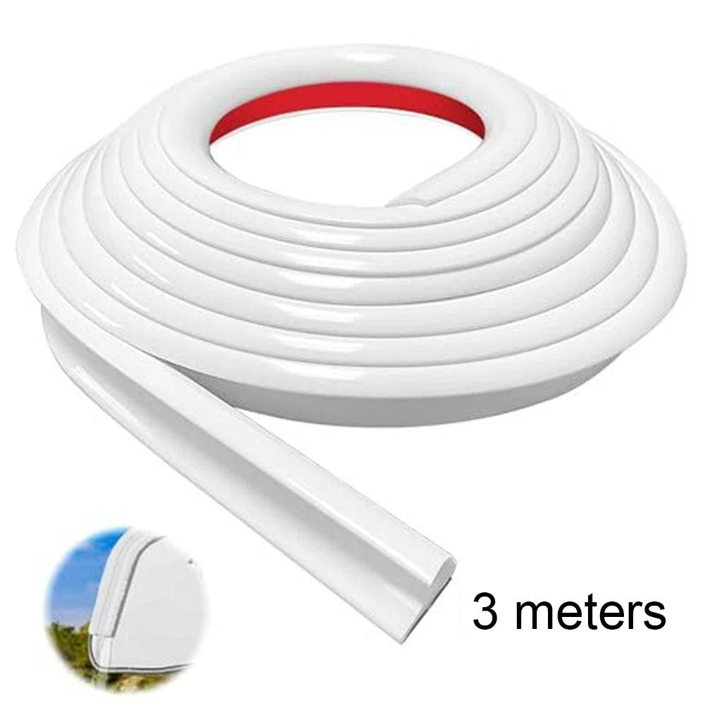 12 Inch Height J Shape RV Rain Gutter for PVC Water Diversion