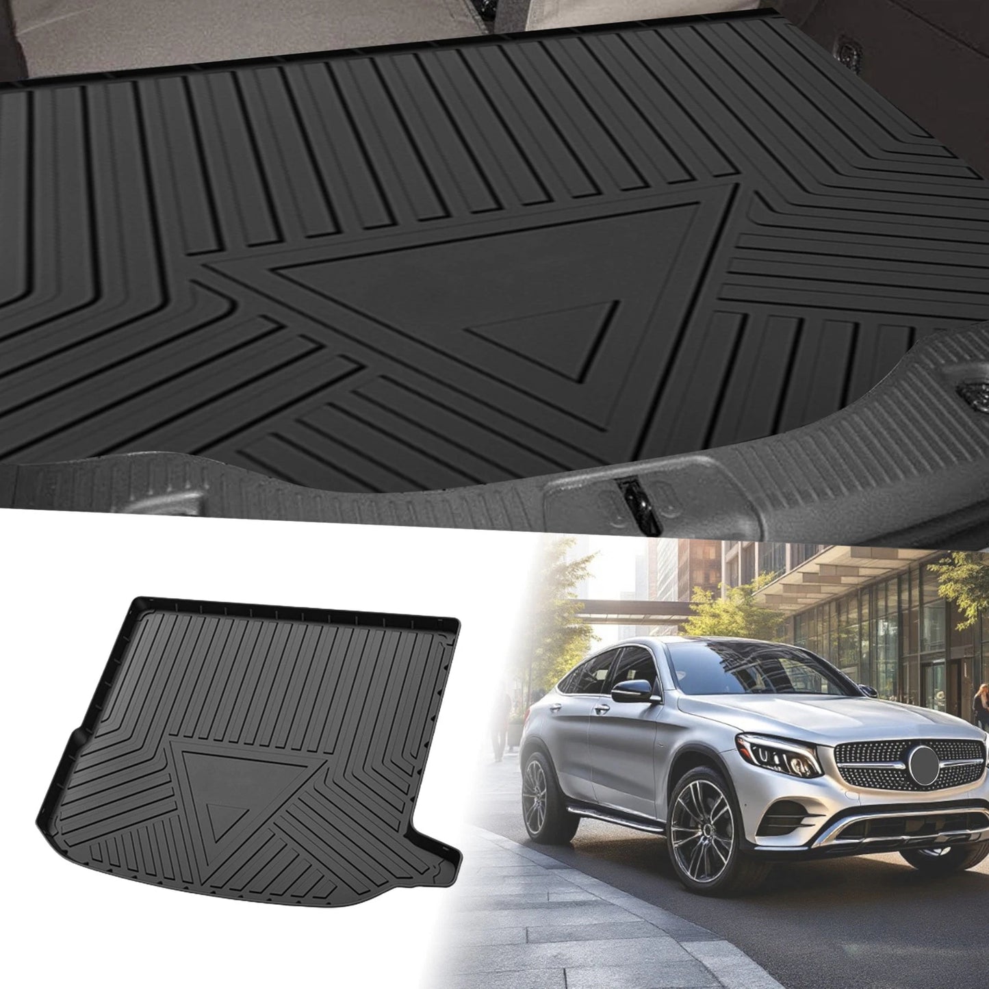 Cargo Liner Rear Trunk Mat for Mercedes-Benz GLC Coupe (2017–2023) TPE